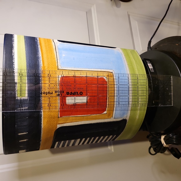 Anna Wong Signed Viver de Arte Hand Painted Water Color Table Lamp Vintage - Picture 2 of 16